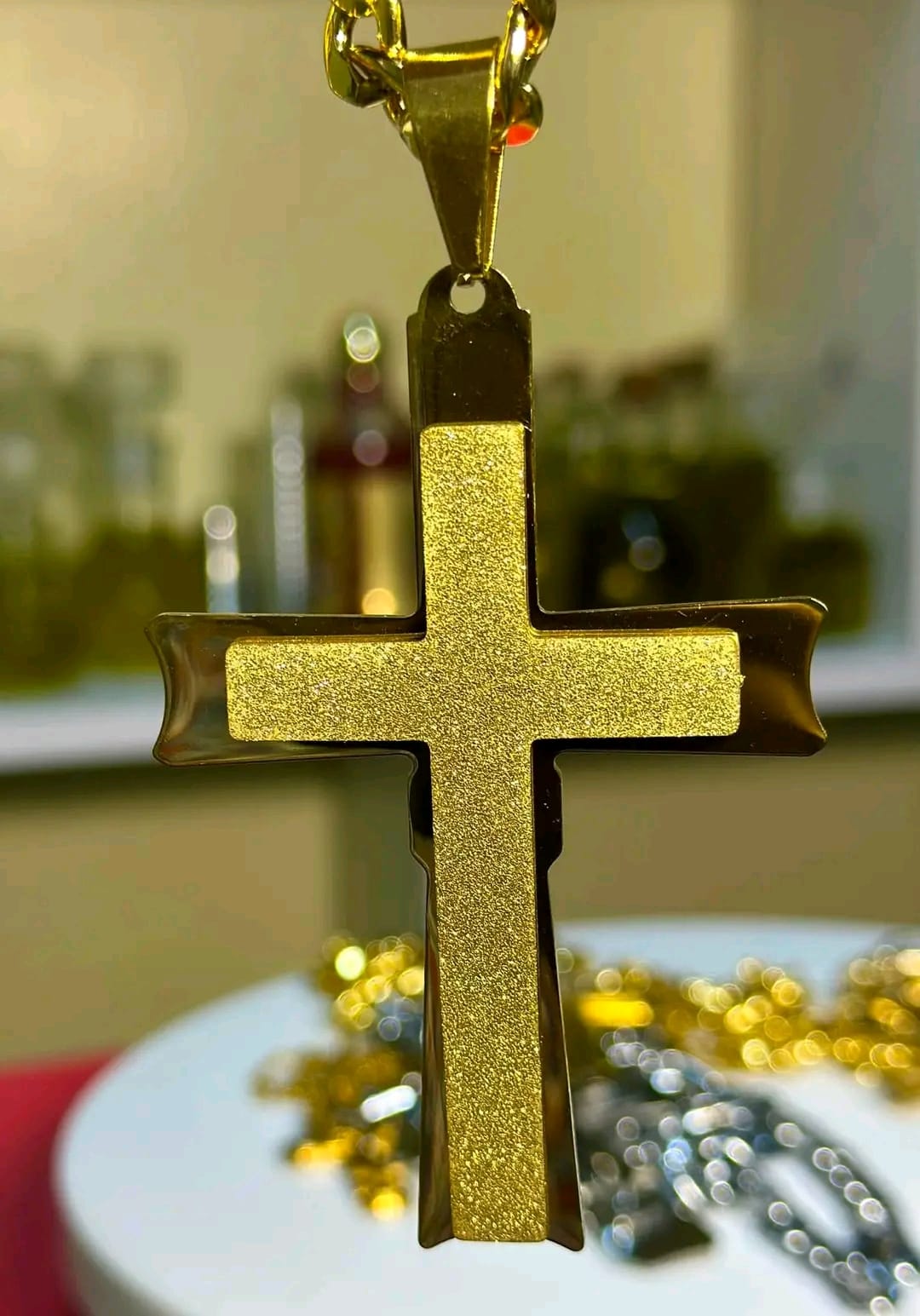 Pectrol crosses at 3,500/- Made of golden brass